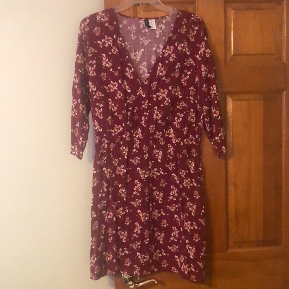 Quarter Sleeve Floral Dress